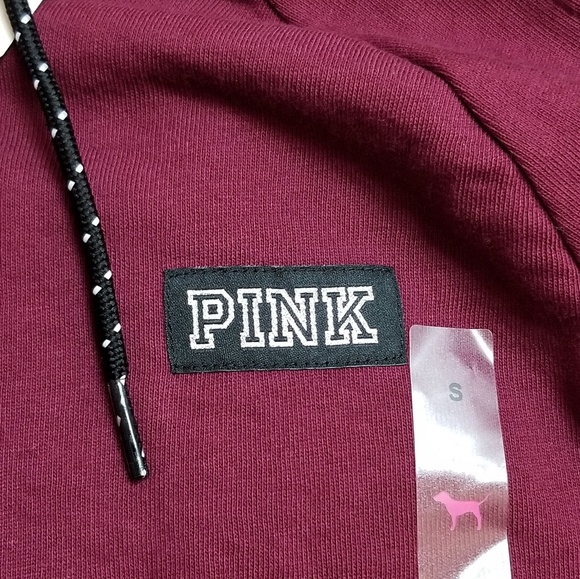 💖 1 LEFT!! PINK VS Maroon Bling Hoodie - Picture 3 of 7